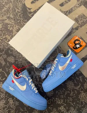 Nike Air Force 1 Low '07 X Off White Mca 'Uni Blue/ Silver' Men's Shoe