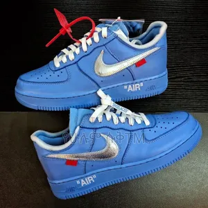 Nike Air Force 1 Low '07 X Off White Mca 'Uni Blue/ Silver' Men's Shoe