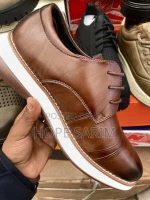 Men's Brown Leather Casual Oxford Shoes