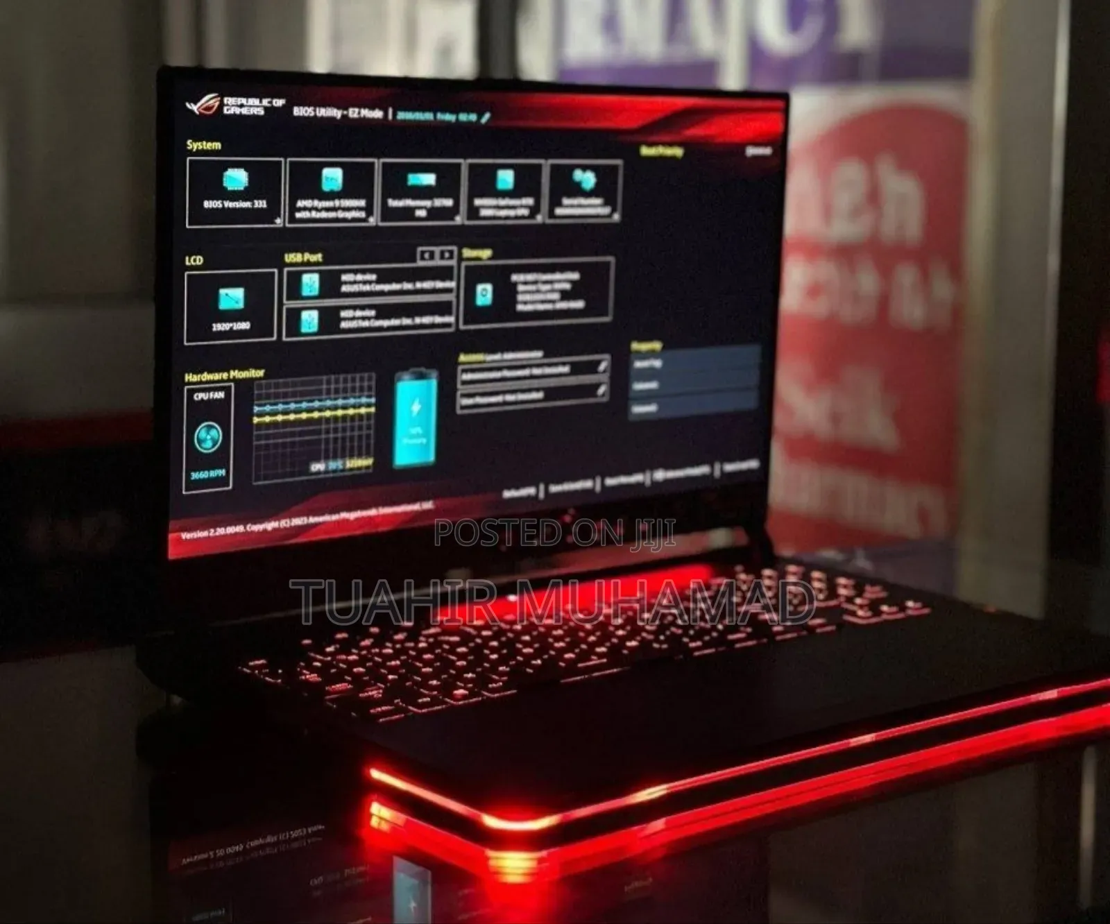 New Laptop Asus ROG Strix G16 G614 32GB AMD Ryzen 9 SSD 1T