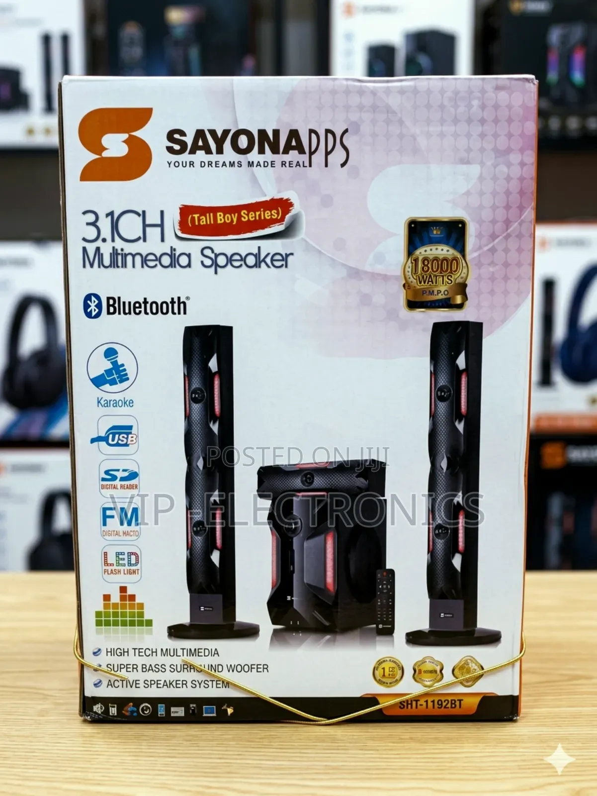 Sayona 3.1ch Multimedia Speaker (Tall Boy Series)