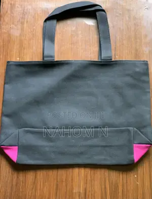 Black Canvas Tote Bag Features Decorative Cat-Shaped Appliques and The