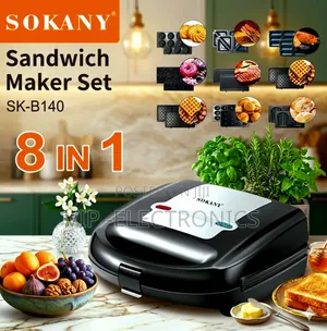 Sokany Sandwich Meaker 8-in-1 Multi-Functional Snack Maker (Sk-B140)