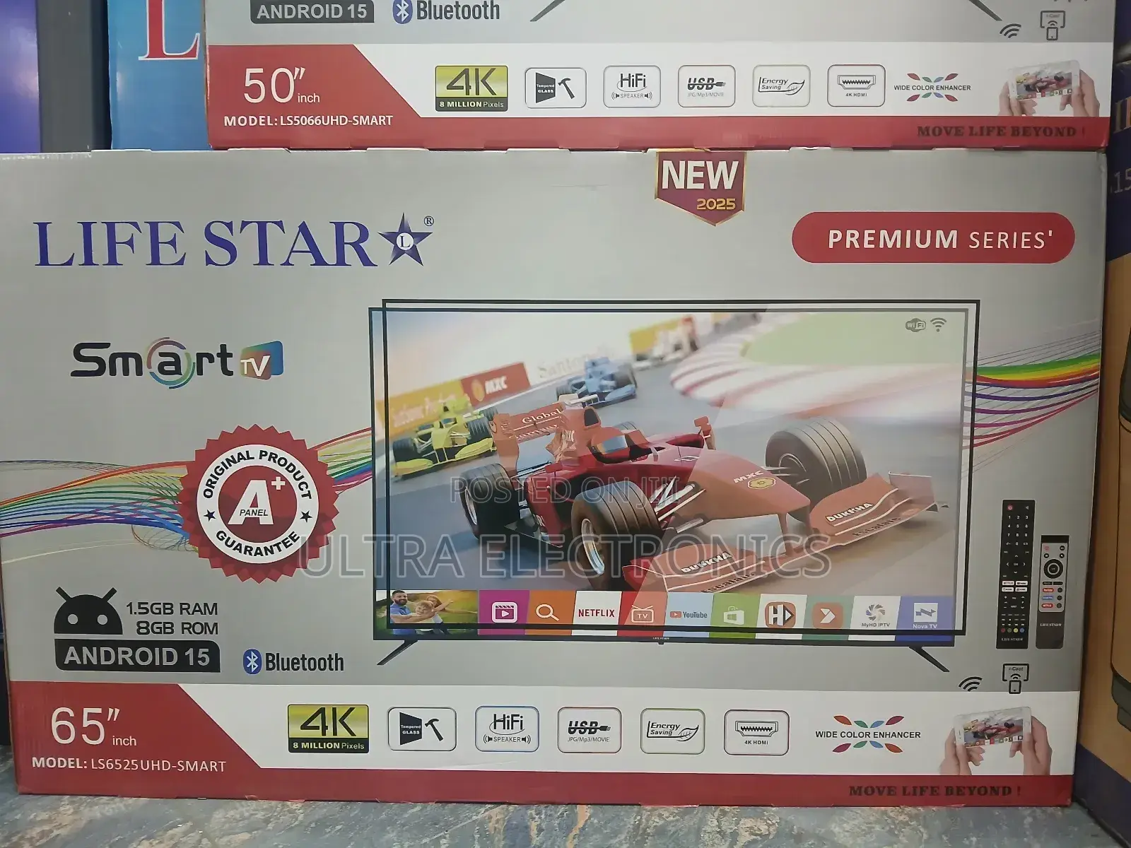 Life Star Smart Tv, Likely a 65-Inch Model Based on the Text.