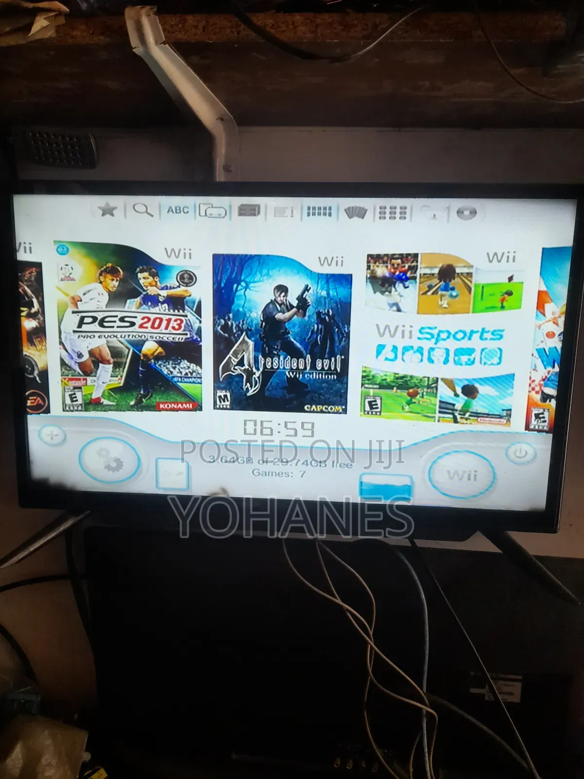 Nintendo Wii Orgininal Jailbreak 7 Games Installed