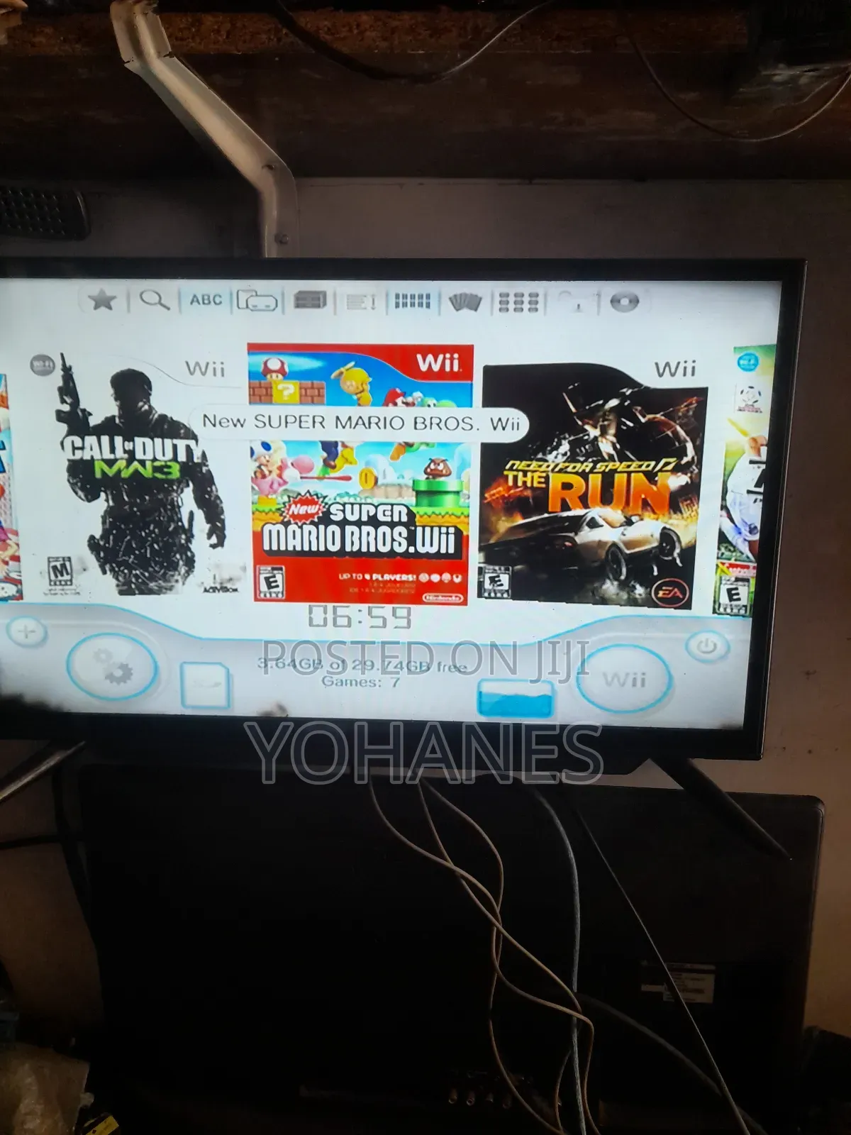 Nintendo Wii Orgininal Jailbreak 7 Games Installed