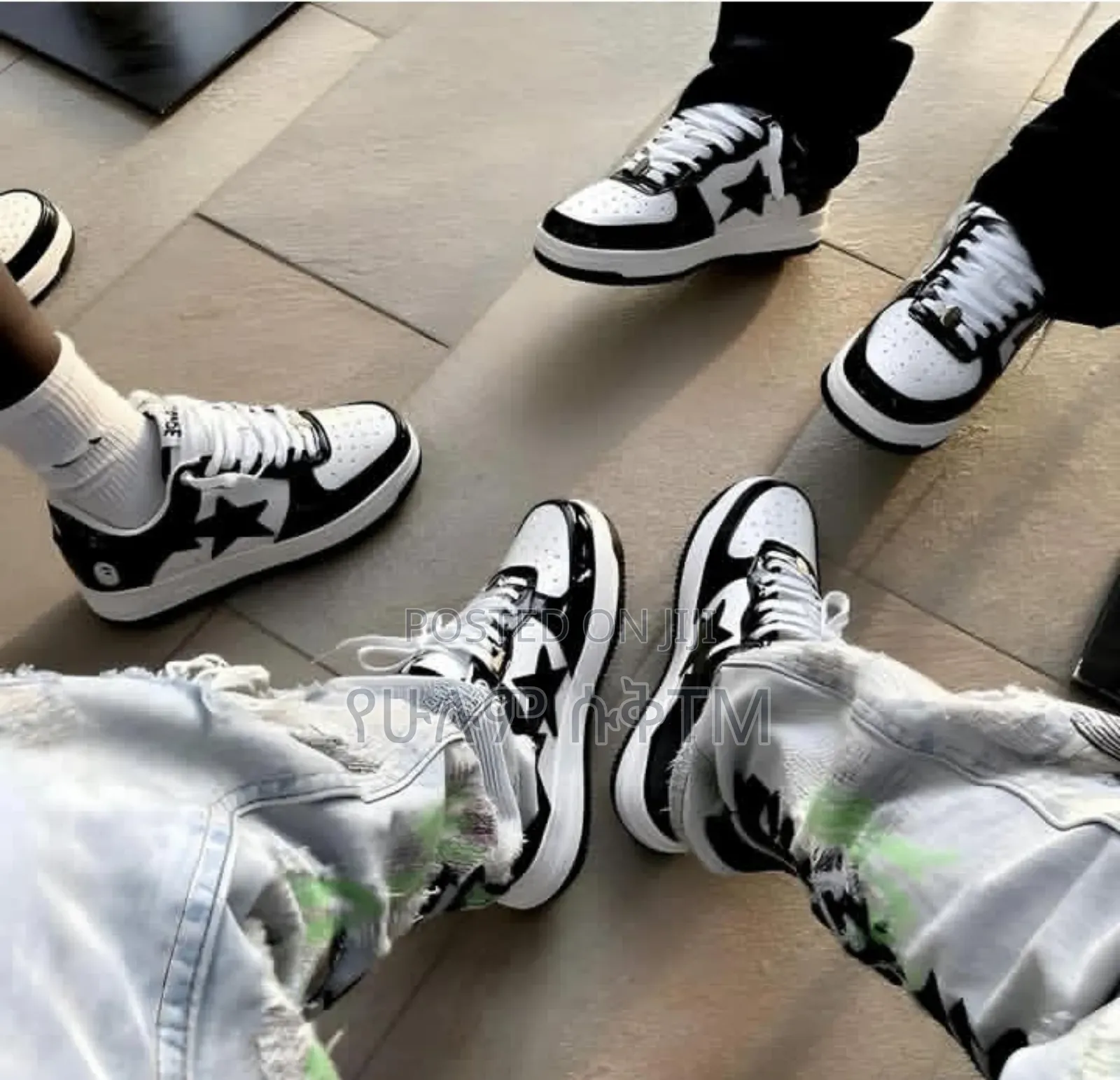 Bape Sta a Bathing Ape 'Black/White' Men's Shoes
