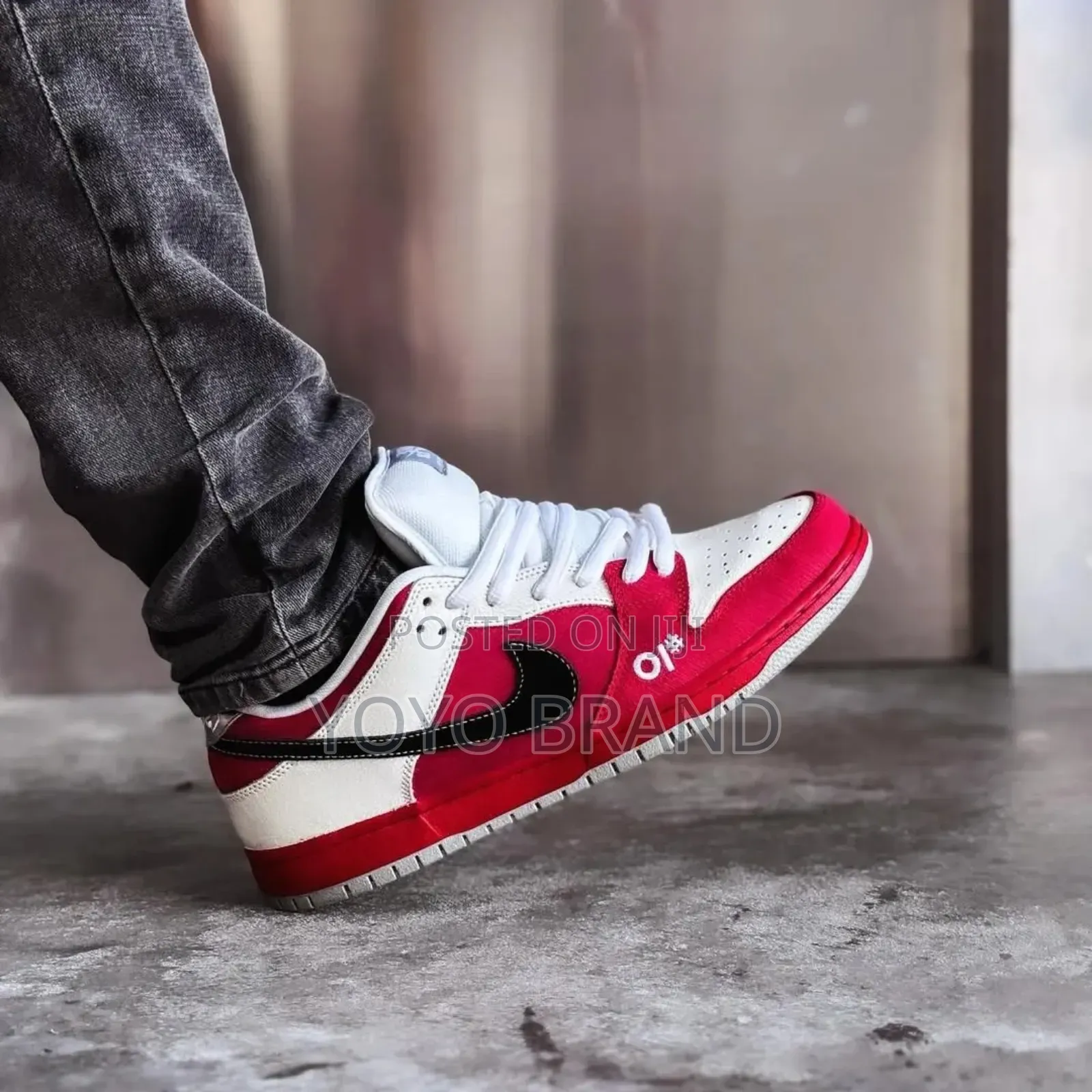 Nike Sb Dunk Low "Roller Derby "White/Red Fashion Shoes