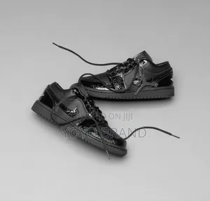 Nike Air Jordan 1 Retro Low Se "Black Patent Elephant " Unisex Shoes