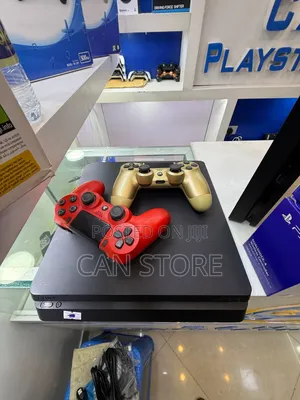 Playstation 4 Slim Model With Red Color Joystick