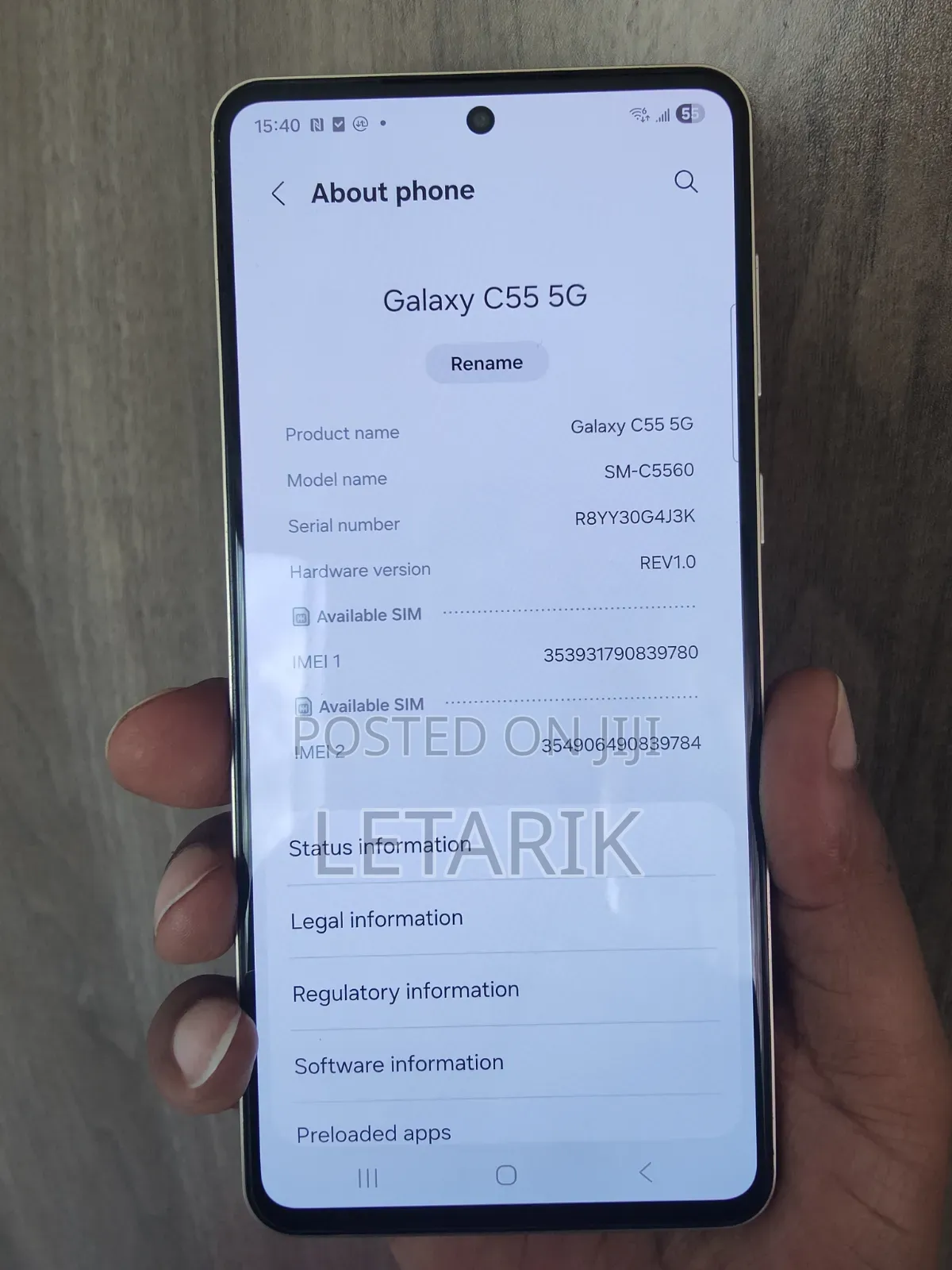 New Samsung Galaxy C55 256 GB Orange
