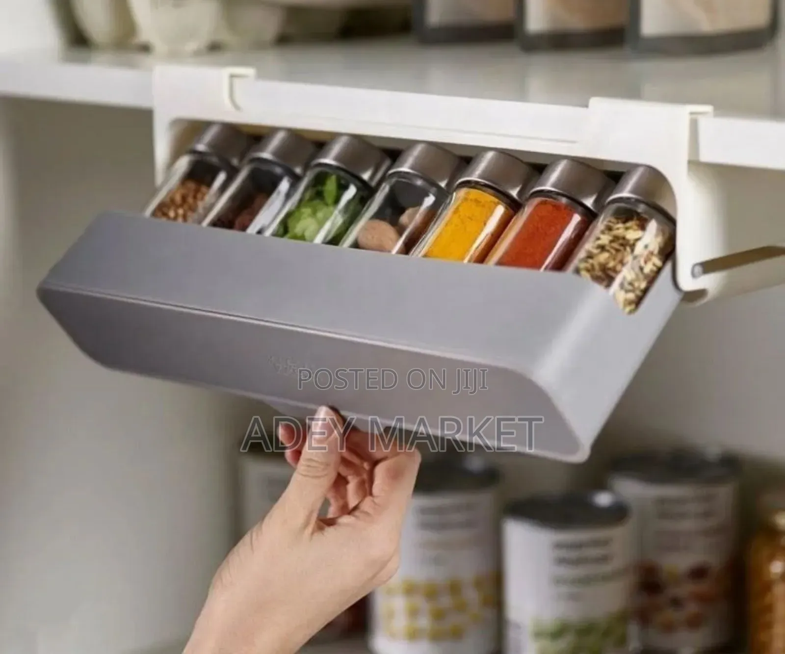 Kitchen Cabinet Pull Down Space Saving Spice Rack