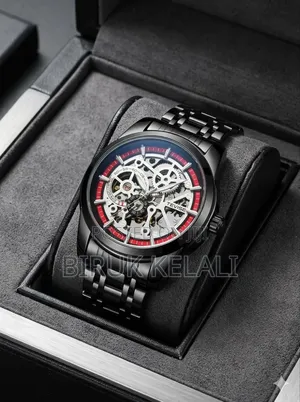Tevise Skeleton Watches for Men With Automatic Mechanical Watch