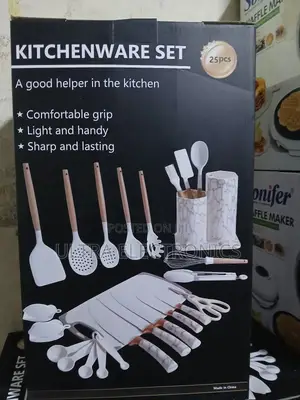 Kitchen Generic 25-piece Silicone Kitchen Utensil Set Featuring Wooden