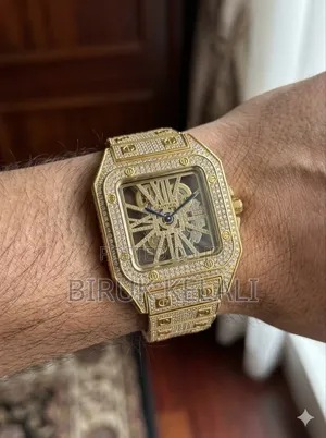Cartier Men's Iced Out Chain Watch