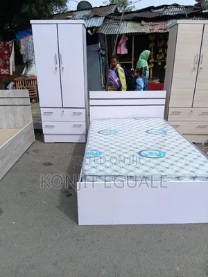 1.20cm አልጋ +80cm ቁምሳጥን