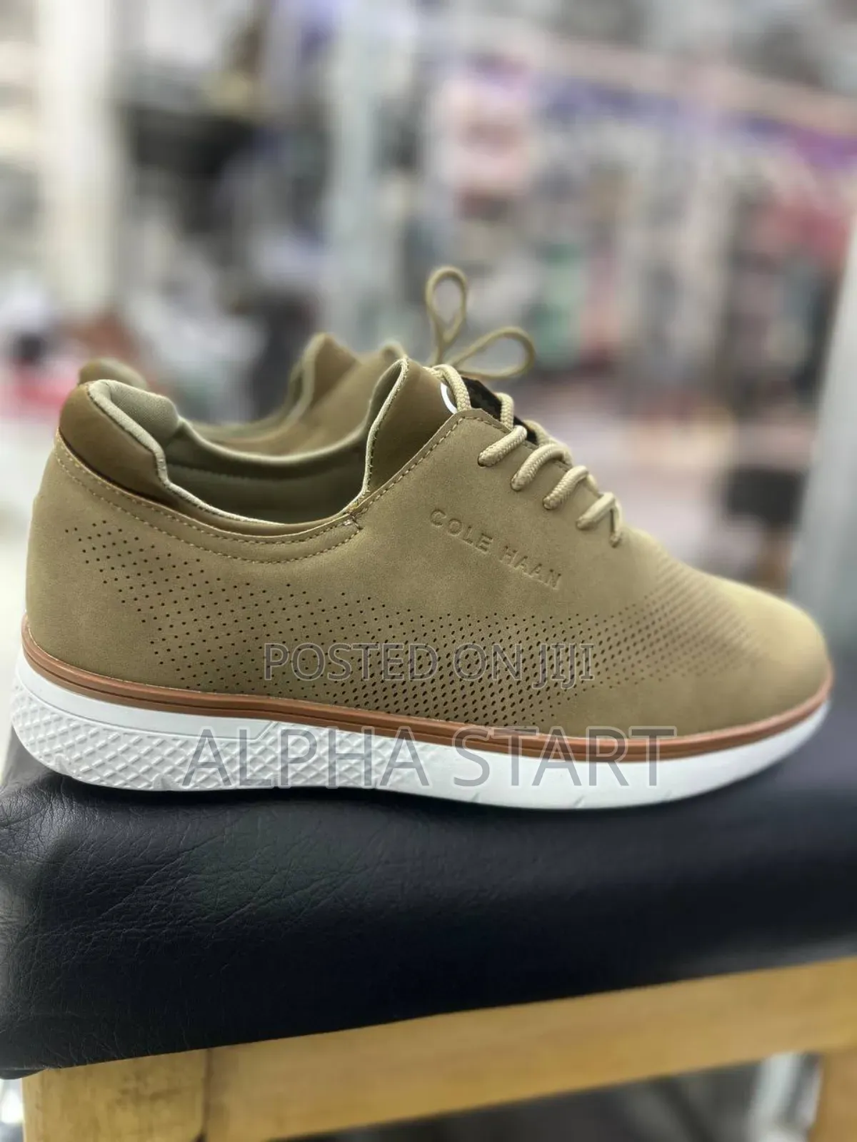 Cole Haan Flat Crame Lather Master Quality Smooth Flat Shoes For Man