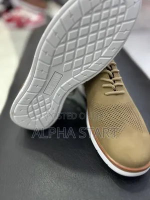 Cole Haan Flat Crame Lather Master Quality Smooth Flat Shoes For Man