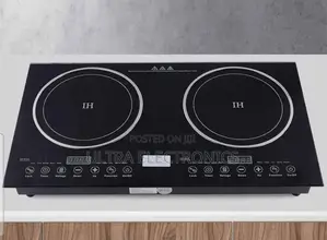 Electric Induction Cooktop With a Dual-Burner Design.