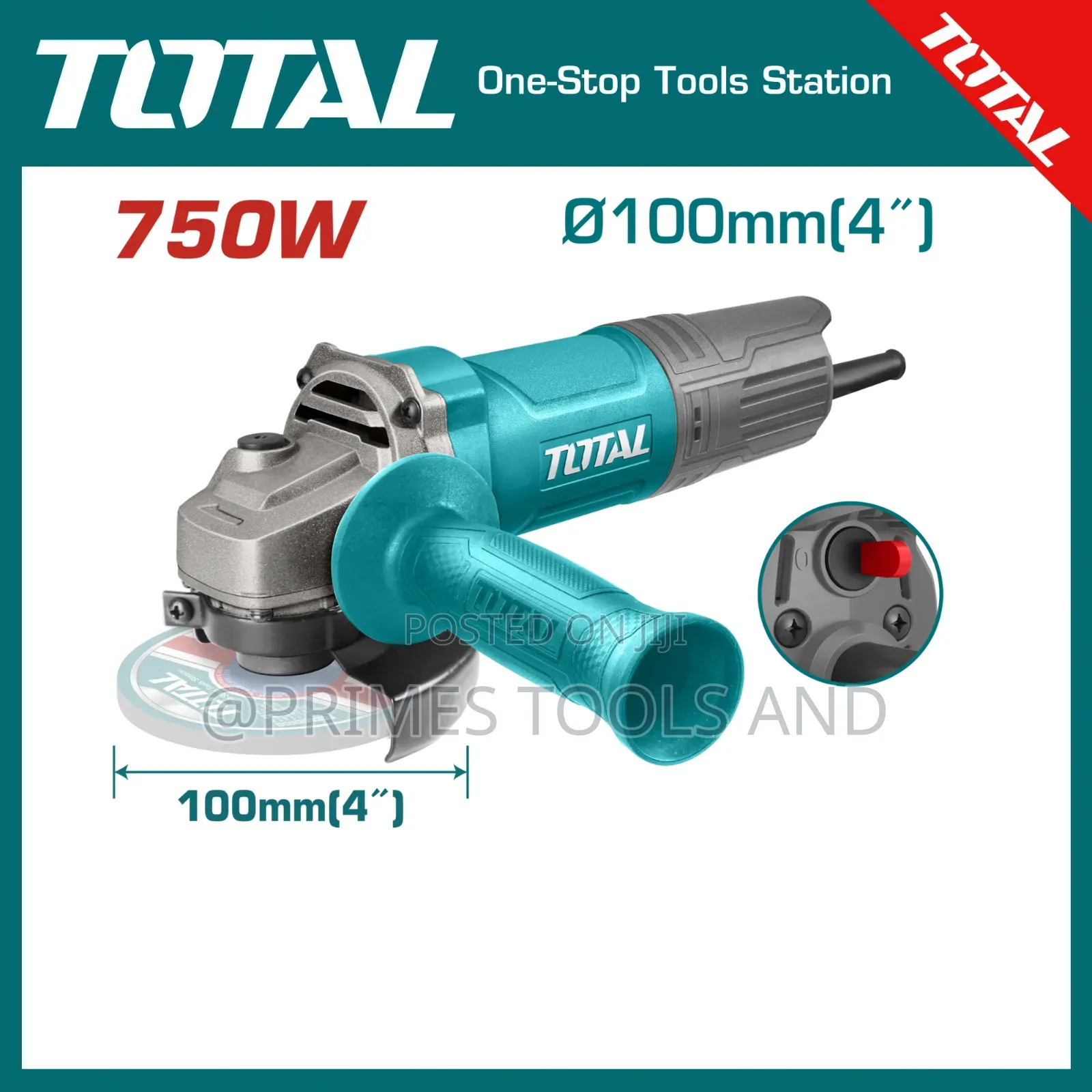 Total 750w Angle Grinder - 100mm