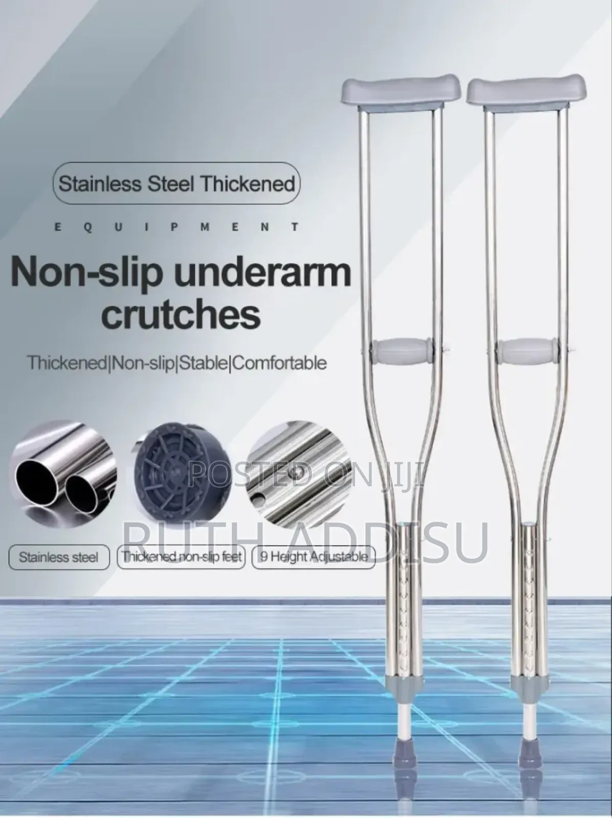 Aluminum Adjustable Crutches Light Weight or Saklay for (Adult) Sold
