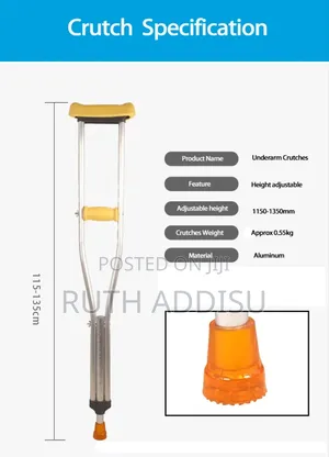 Crutches Saklay 1 Pair, Health Nutrition, Assistive Rehabilatory