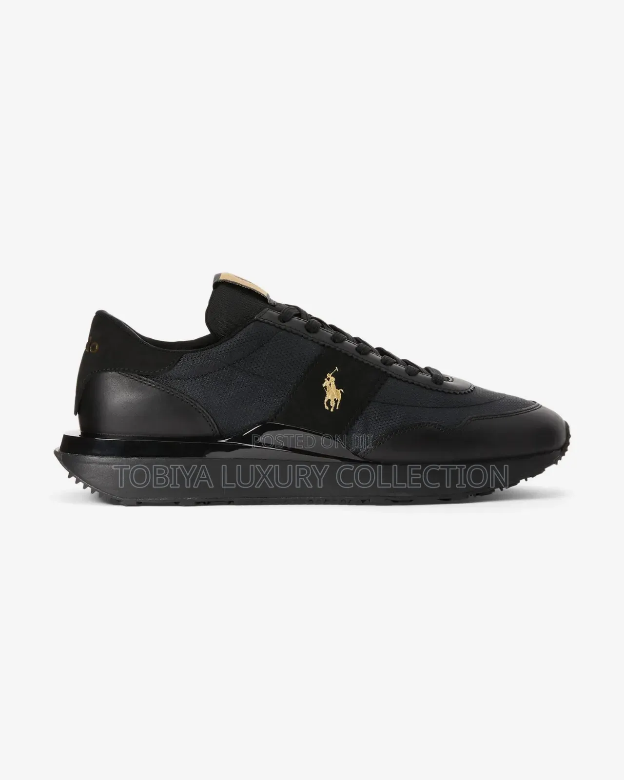 Ralph Lauren Train 89 Shoes Black Gold