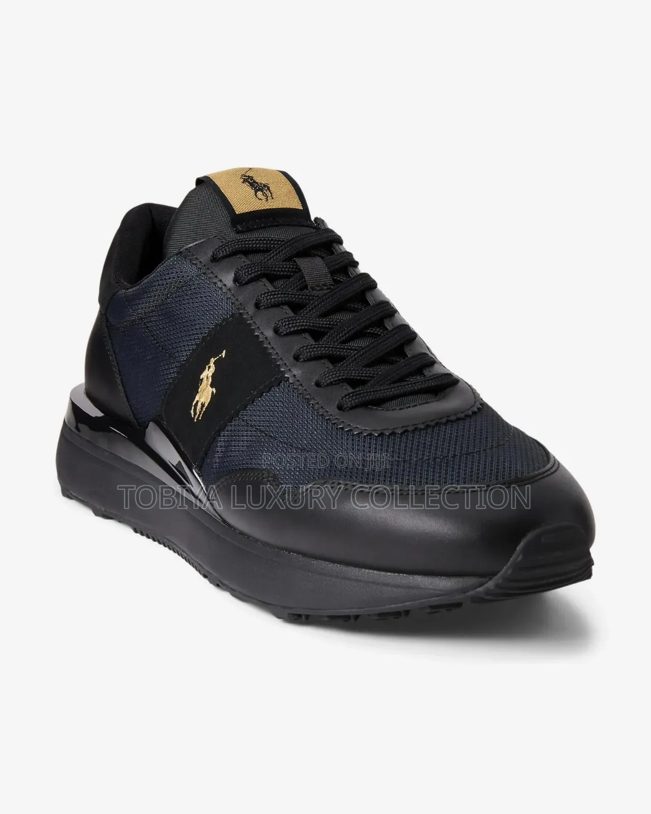 Ralph Lauren Train 89 Shoes Black Gold