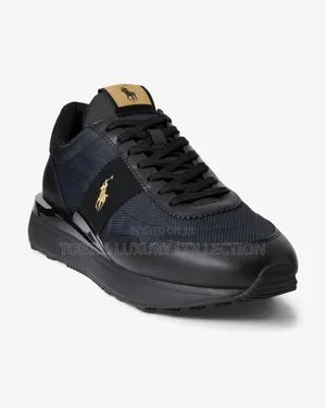 Ralph Lauren Train 89 Shoes Black Gold