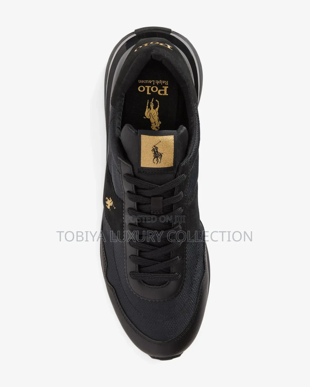 Ralph Lauren Train 89 Shoes Black Gold
