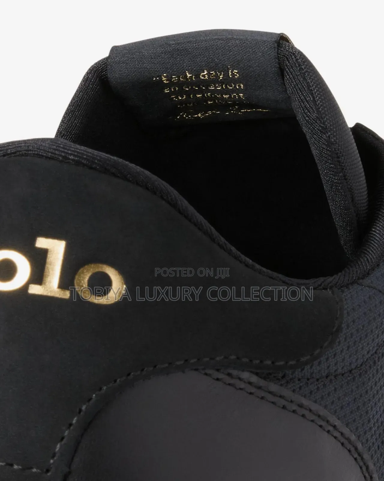 Ralph Lauren Train 89 Shoes Black Gold