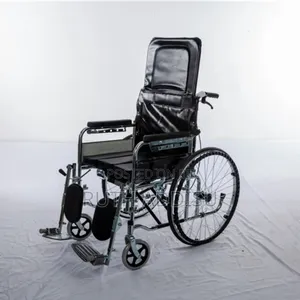 Portable Fully Recline Wheelchair Aluminum Design Foldable Lightweight