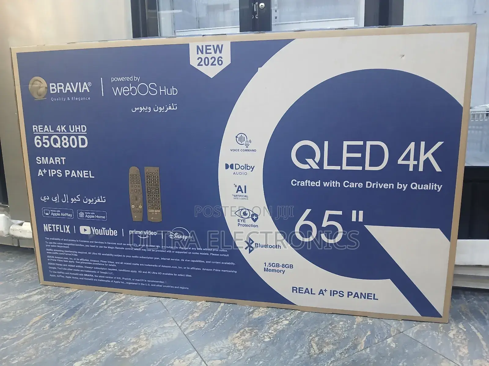 Bravia -Inch Bravia 65q80d Smart Qled Tv. 65-Inch Uhd Qled