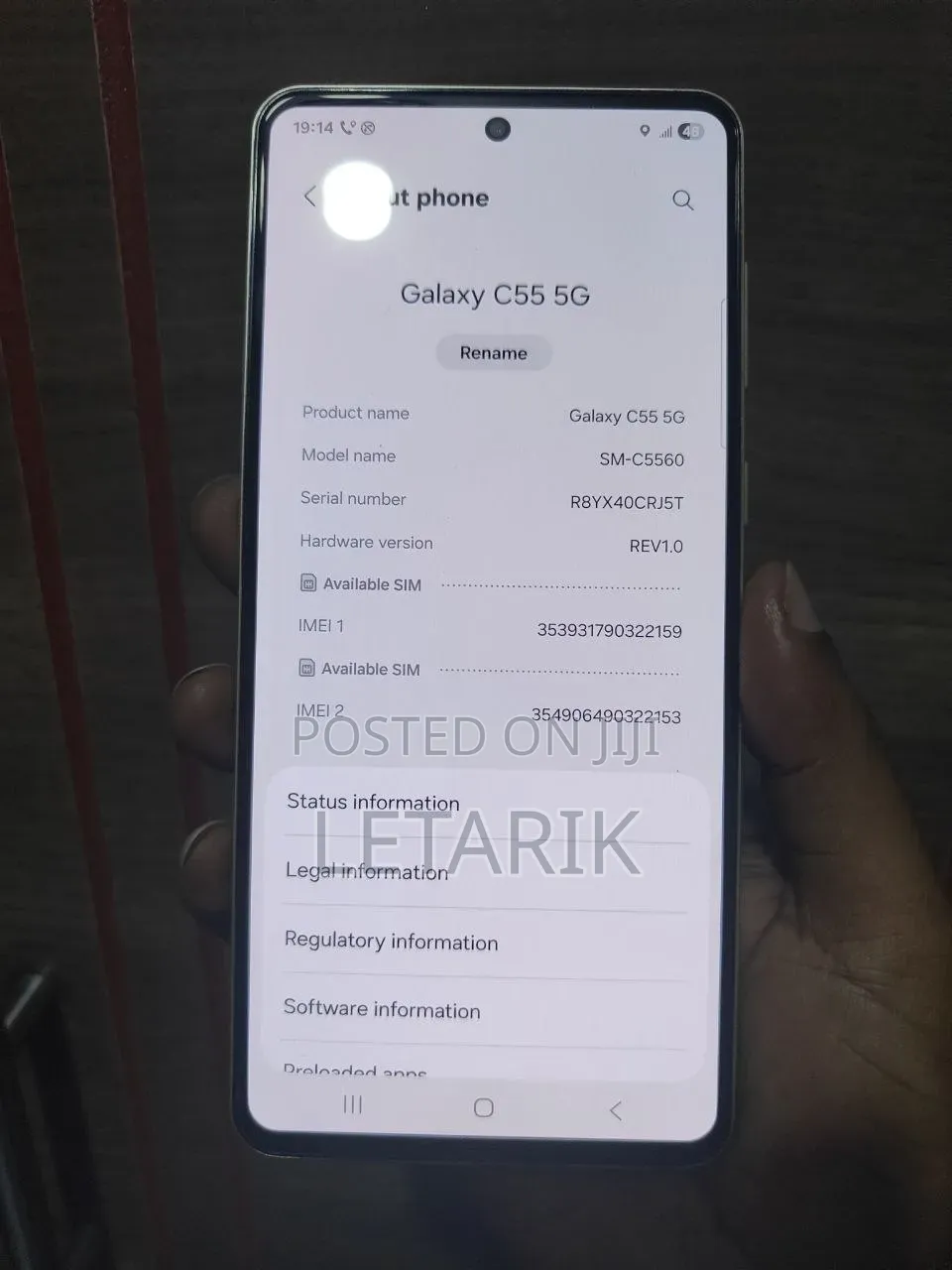 Samsung Galaxy C55 256 GB Orange
