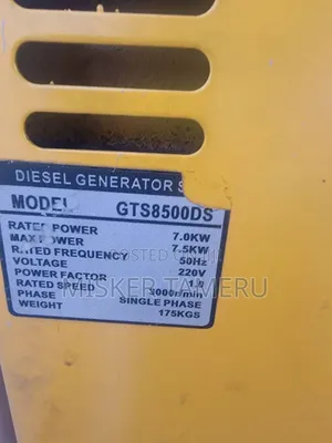 7kw Silent Diesel Generator – Gts8500ds (Excellent Condition)