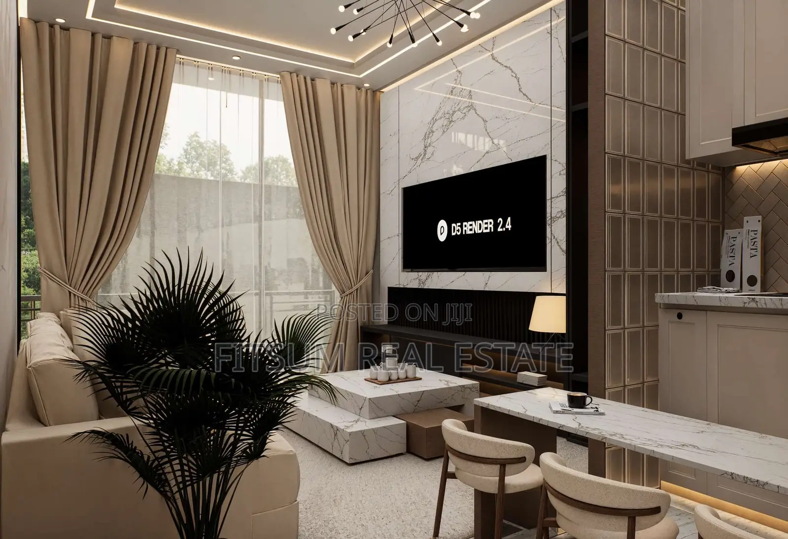 Furnished 3bdrm Apartment in Akoya Properties, Kirkos for sale