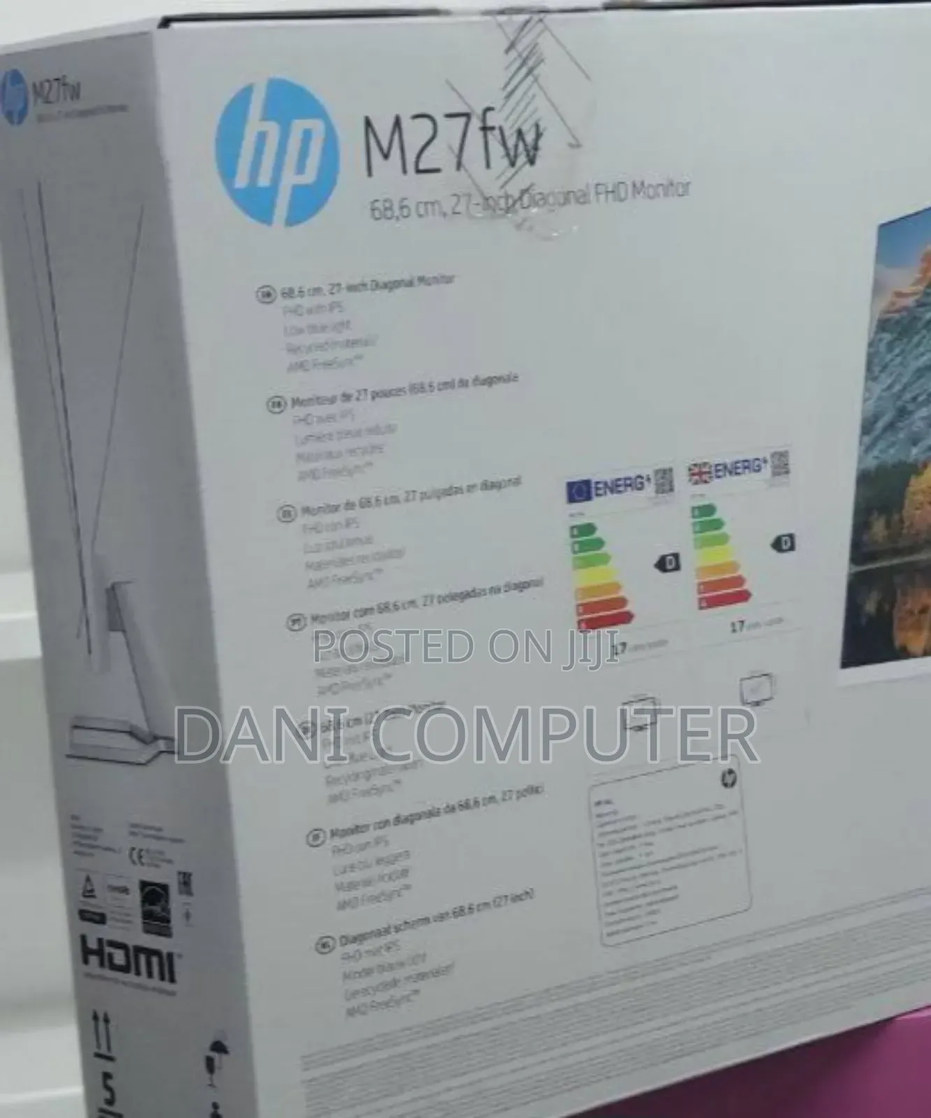 Brand New With Cartoon Hp 27" Inch Monitor Full Hd Resolution