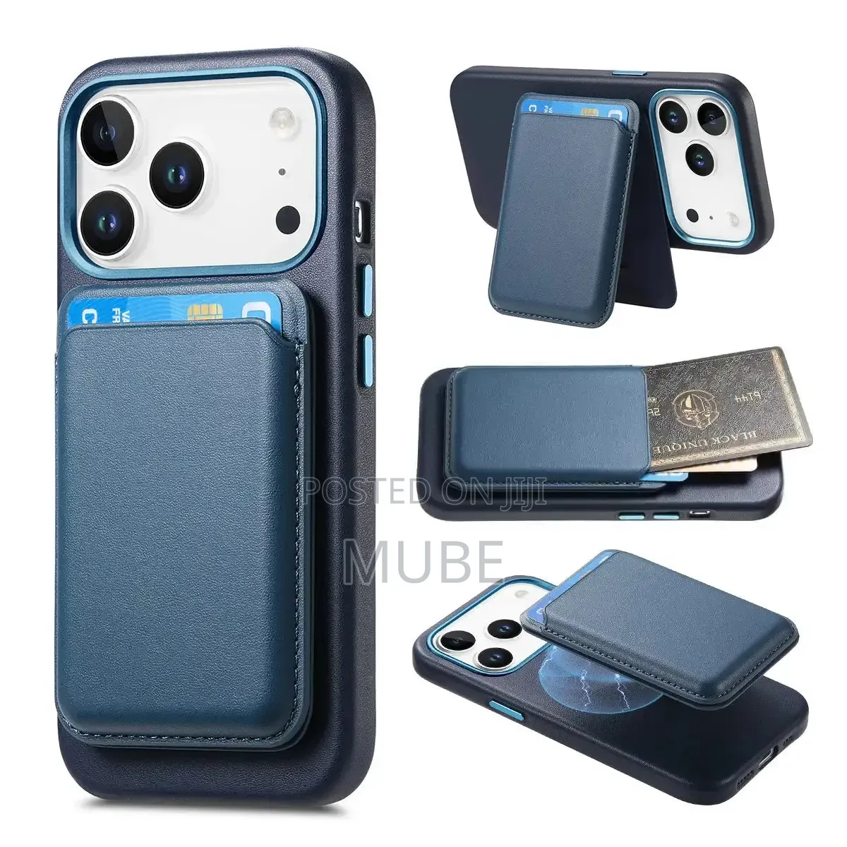 2-in-1 Leather Magsafe Wallet Case for iPhone 17 Pro Max
