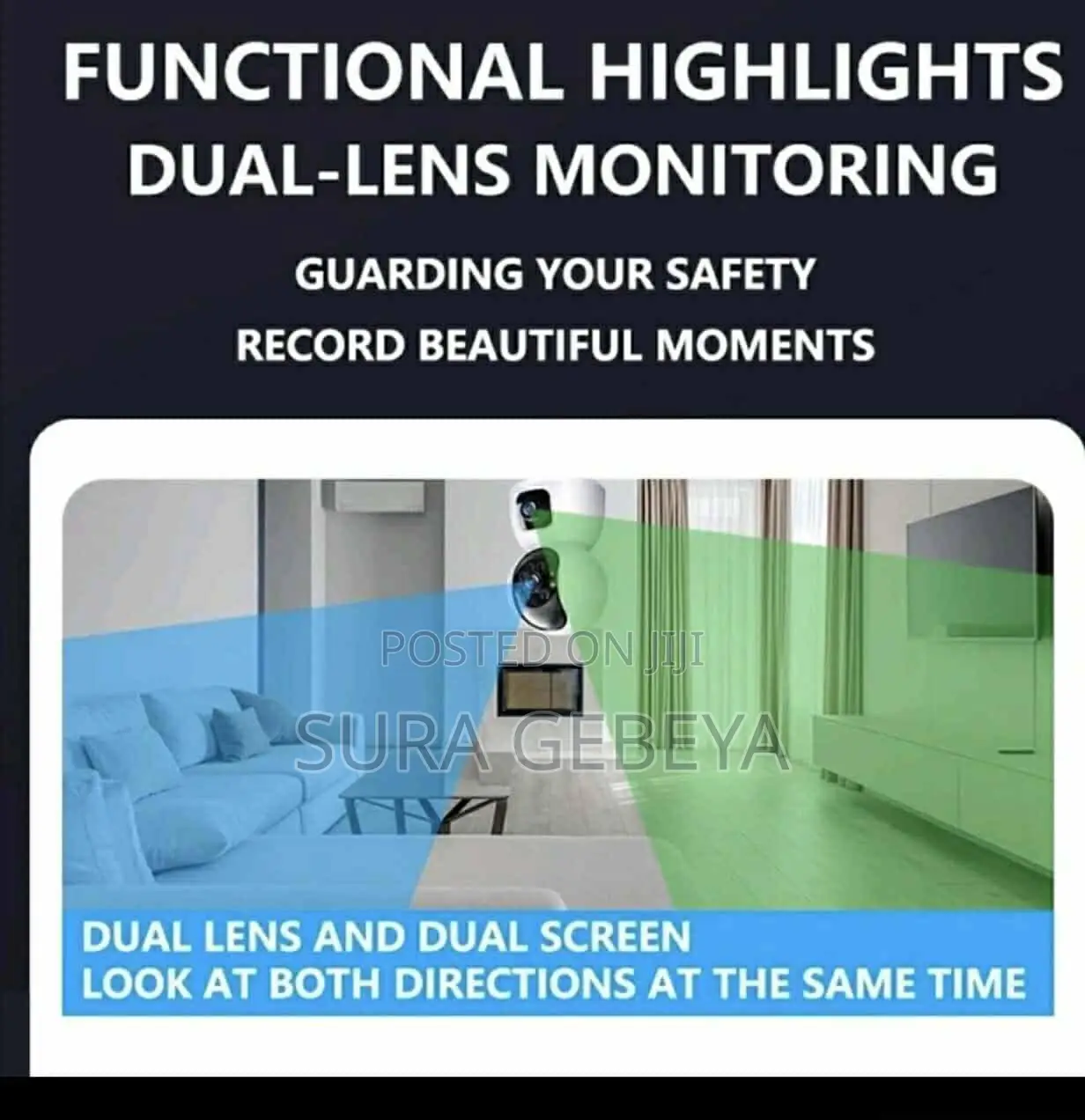 Home Smart Hd Dual Lens Camera Free Delivery Affordable Price