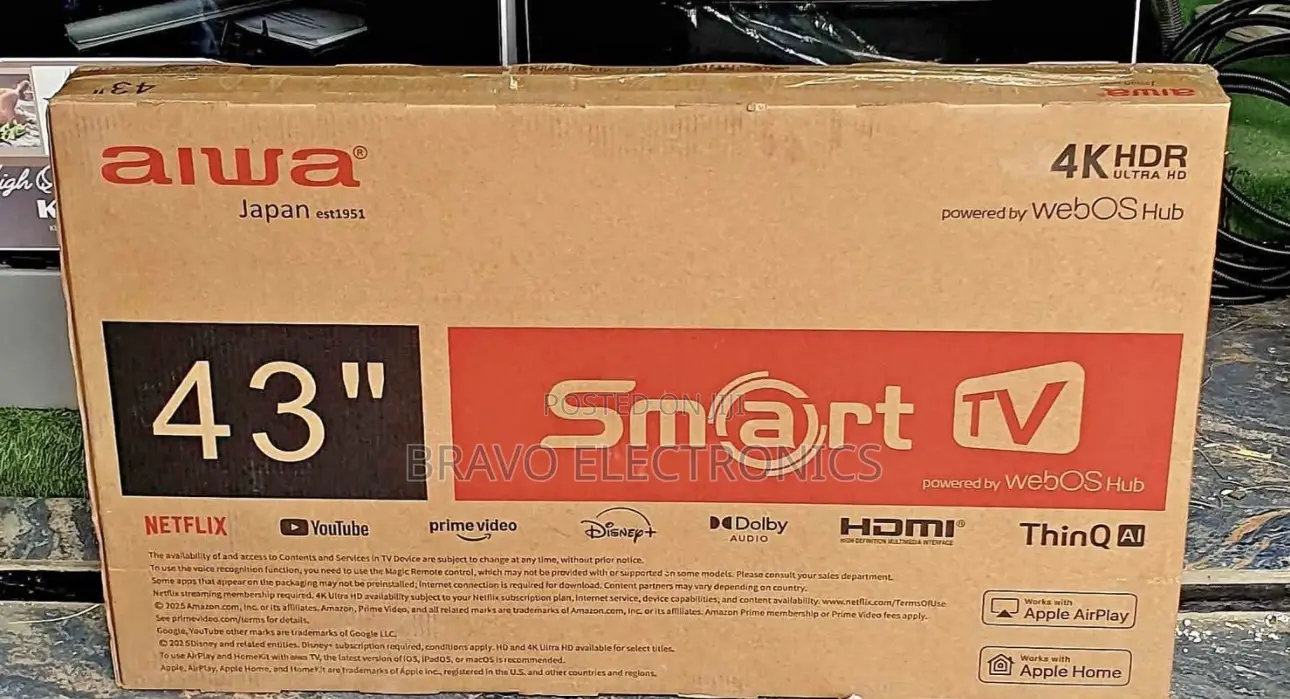 Aiwa 43” Ultra Hd Tv | Smart Tv Crystal Clear Display
