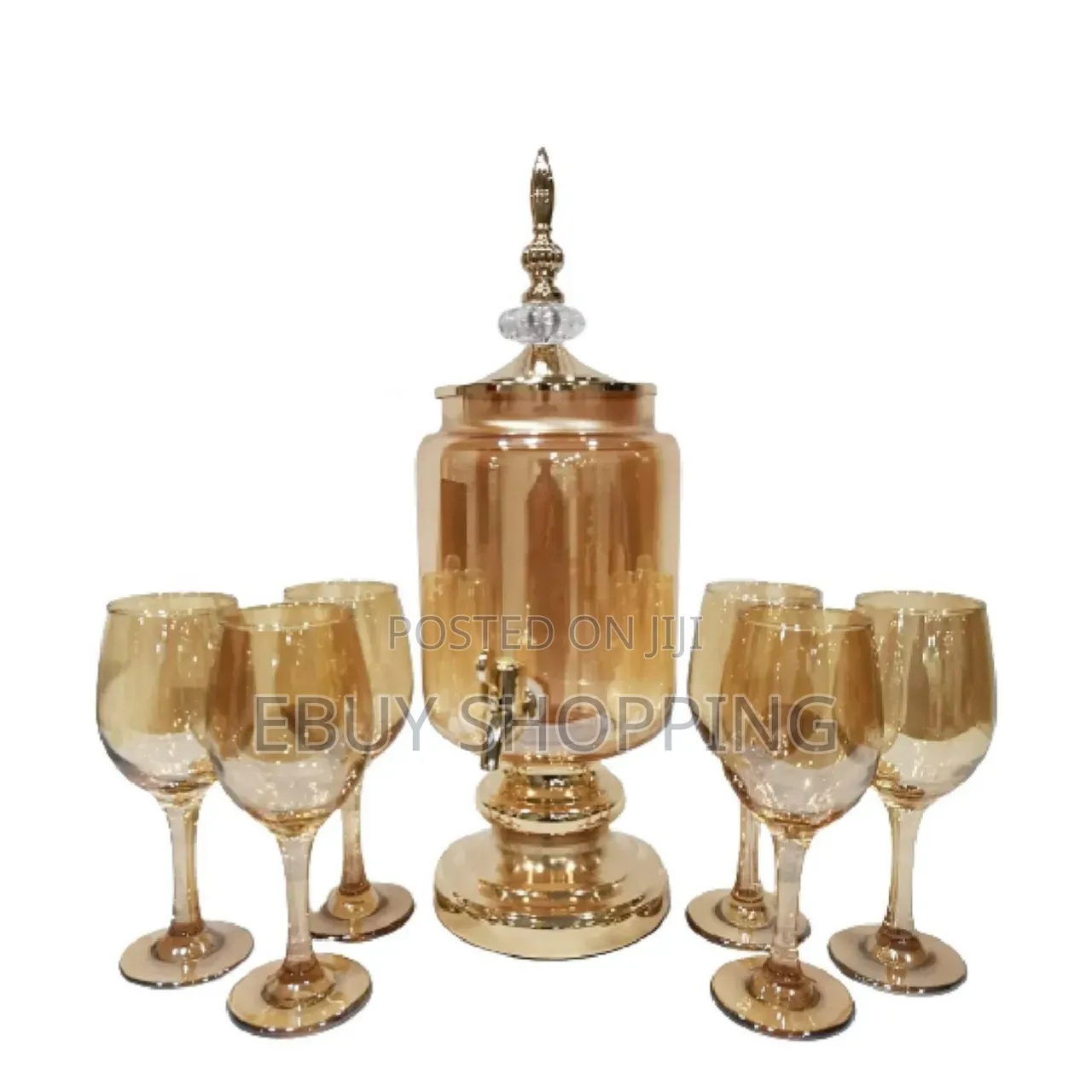 7-piece Glassware Set Featuring A Large Beverage Dispenser