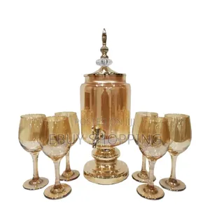 7-piece Glassware Set Featuring A Large Beverage Dispenser