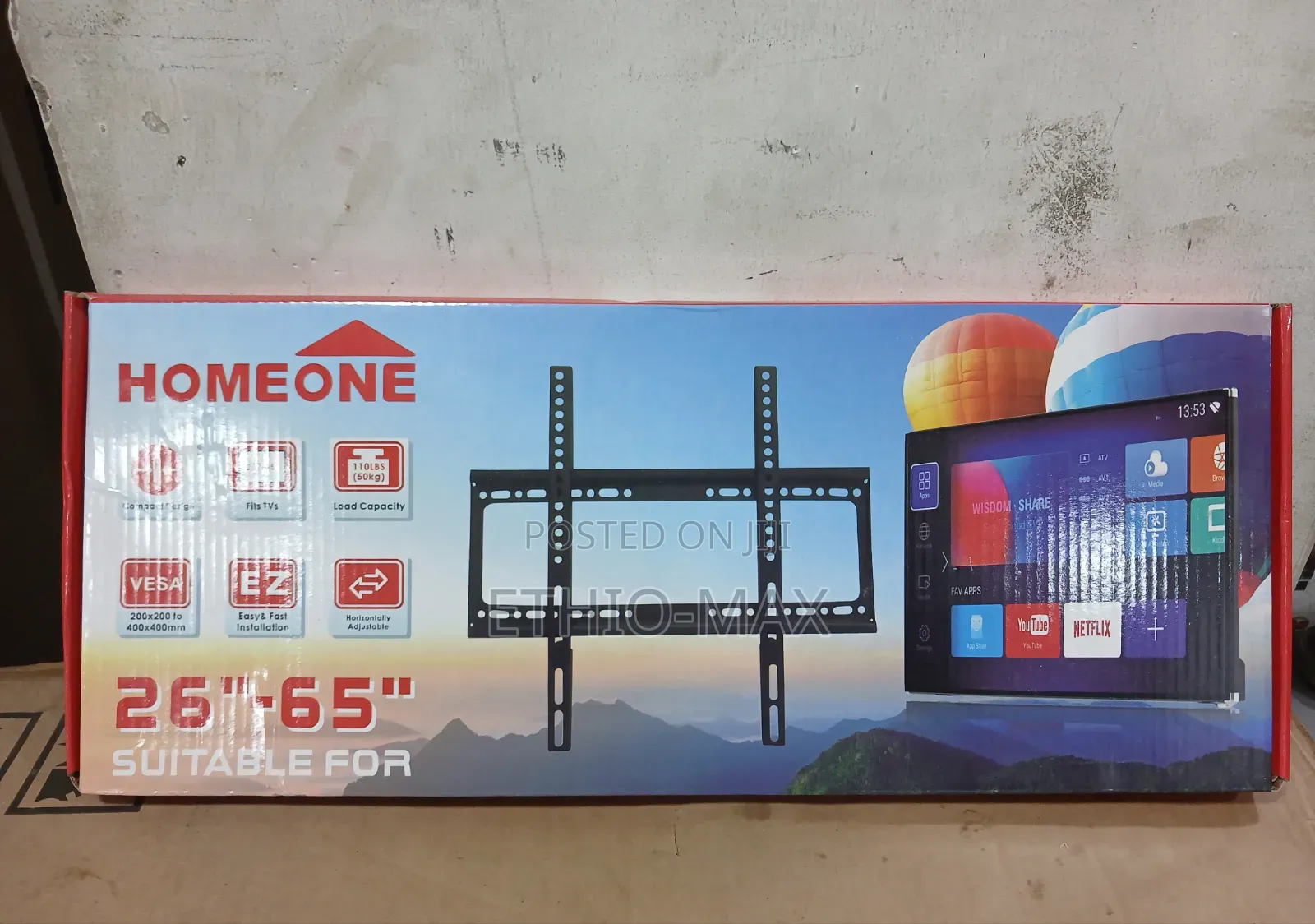 Tv Wall Mount Tv Hanger Suitable for 26" 65"