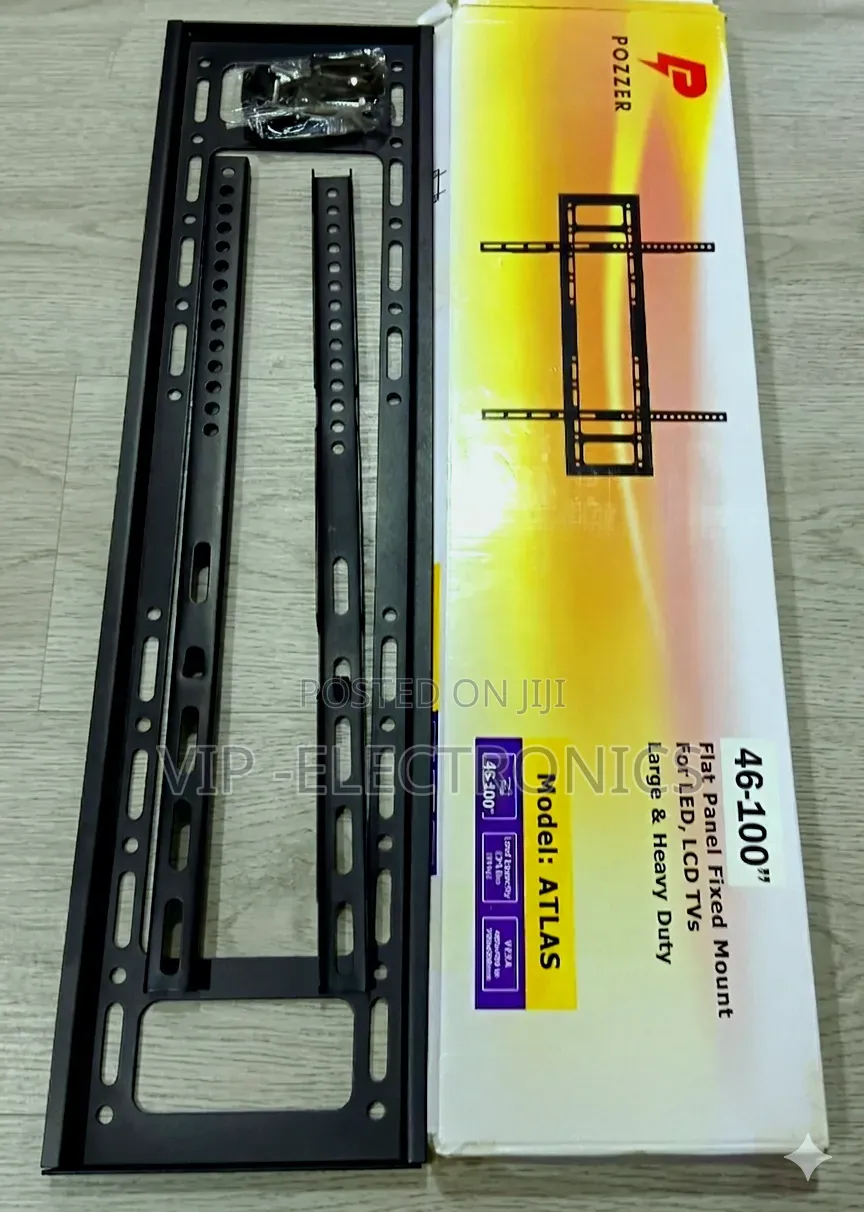 Pozzer Tv Wall Mount 46”–100” – Heavy Duty Fixed for Led LCD TVS