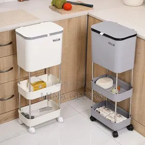 Non-Bending Garbage Bin Storage Rack