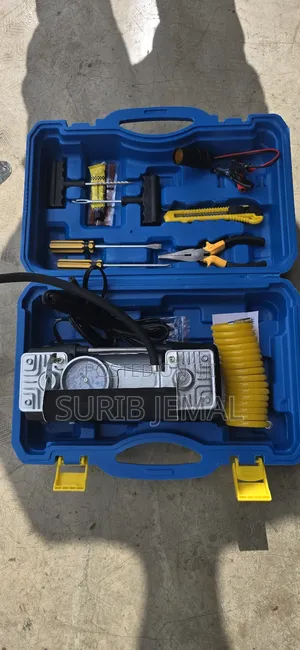 Portable 12v Car Air Compressor Tire Inflator Kit Emergency Repair