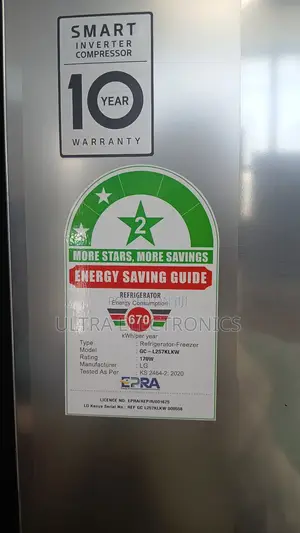 Lg Refrigerator-Freezer (Model: Gc-L257klkw). 670 KWH Per Year.