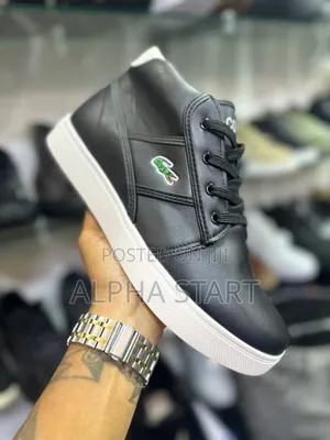 Lacoste Bl Black High Master Quality Boots for Man's Made in Vietnam