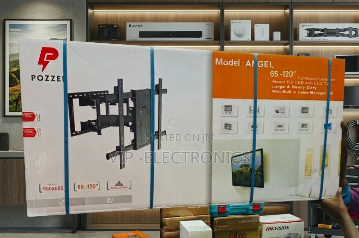 Pozze 65–120”Flexible Full Motion Tv Wall Mount Bracket Heavy Duty