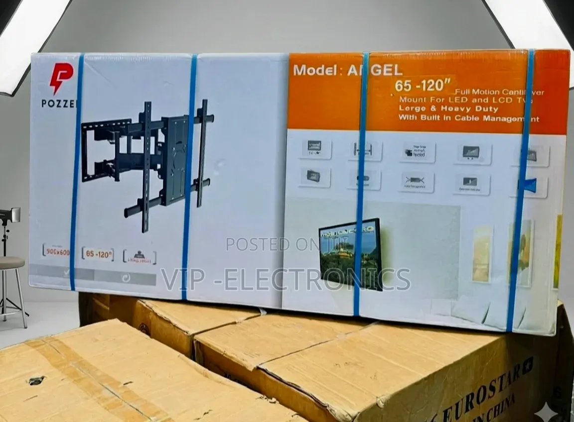Pozze 65–120”Flexible Full Motion Tv Wall Mount Bracket Heavy Duty